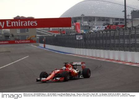 Russian Grand Prix, Sochi 08 - 11 October 2015 10.10.2015 - Qualifying, Sebastian Vettel (GER) Scuderia Ferrari SF15-T 