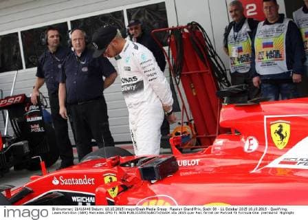 Russian Grand Prix, Sochi 08 - 11 October 2015 10.10.2015 - Qualifying, Lewis Hamilton (GBR) Mercedes AMG F1 W06 