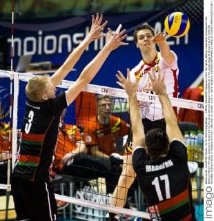 - VARNA, BULGARIA: Belgium s Gert Van Walle, Belarus Viachaslau Charapovich and Belarus Maksim Marozau pictured in action during the game between Belgium and Belarus in the group stage of Group C at the Volleybal European Championships in Bulgaria and Italy, Saturday 10 October 2015, in Varna, Bulgaria. LAURIExDIEFFEMBACQ  x04717774x