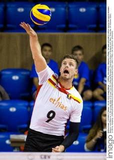 - VARNA, BULGARIA: Belgium s Pieter Verhees pictured in action during the game between Belgium and Belarus in the group stage of Group C at the Volleybal European Championships in Bulgaria and Italy, Saturday 10 October 2015, in Varna, Bulgaria. LAURIExDIEFFEMBACQ  x04717780x