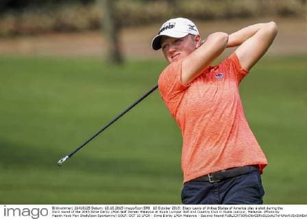 10 October 2015: Stacy Lewis of Unites States of America play a shot during the third round of the 2015 Sime Darby LPGA Golf Damen Malaysia at Kuala Lumpur Golf and Country Club in Kuala Lumpur, Malaysia. (Photo by Hazrin Yeob Men Shah Icon Sportswire) GOLF: OCT 10 LPGA - Sime Darby LPGA Malaysia - Second Round Icon3781510108001 EDITORIAL USE ONLY