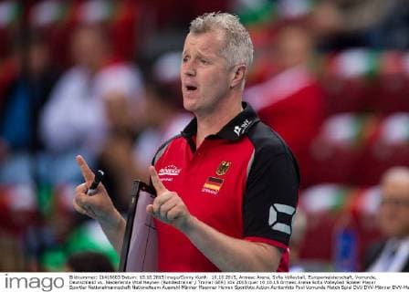 10.10.2015, Armeec Arena, Sofia Volleyball, Europameisterschaft, Vorrunde, Deutschland vs. Niederlande Vital Heynen (Bundestrainer Trainer GER)