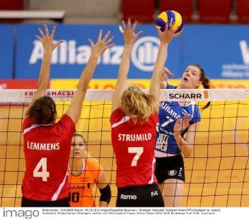 Stuttgart Volleyball Testspiel Allianz MTV Stuttgart vs. Asterix Kieldrecht, Renata Sandor (Stuttgart, rechts)