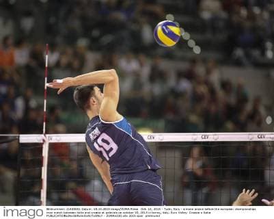Oct. 10, 2015 - Turin, Italy - simone anzani before the european championships man match between italia and croatia at palavela on october 10, 2015 in torino, italy. Euro Volley: Croazia v Italia  - ZUMAn230
