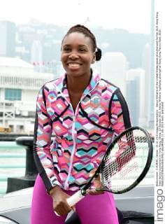 Venus Williams of the United States poses at a photocall for the 2015 Hong Kong Open tennis tournament in Hong Kong, China, 10 October 2015. Venus Williams highlights photocall at Hong Kong Tennis Open 2015  pbu343088_11