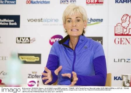 TENNIS - WTA Tennis Damen Generali Ladies 2015 LINZ,AUSTRIA,11.OCT.15 - TENNIS - WTA Tour, Generali Ladies, press conference PK Pressekonferenz Image shows Judy Murray. GEPAxpictures xMatthiasxHauer