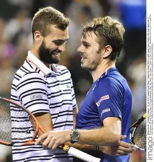 Wawrinka beats Paire to take Japan Open singles title Stan Wawrinka of Switzerland (R) and Benoit Paire of France embrace after the Japan Open final in Tokyo on Oct. 11, 2015. Wawrinka won 6-2, 6-4 to grab his first title in Japan. 