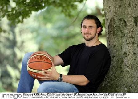 GER, Basketball, Rockets Gotha - Marco Völler 27.08.2015, Gotha, GER, Basketball, 2.Bundesliga, Pro A, Oettinger Rockets Gotha, Porträt Fotoshooting Marco Völler (Sohn von Rudi Völler) im Bild: Marco Völler