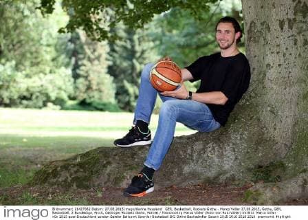 GER, Basketball, Rockets Gotha - Marco Völler 27.08.2015, Gotha, GER, Basketball, 2.Bundesliga, Pro A, Oettinger Rockets Gotha, Porträt Fotoshooting Marco Völler (Sohn von Rudi Völler) im Bild: Marco Völler