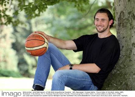 GER, Basketball, Rockets Gotha - Marco Völler 27.08.2015, Gotha, GER, Basketball, 2.Bundesliga, Pro A, Oettinger Rockets Gotha, Porträt Fotoshooting Marco Völler (Sohn von Rudi Völler) im Bild: Marco Völler