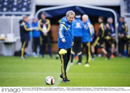 , 151011 Förbundskapten Erik Hamren - Training Nationalteam Schweden, 11 oktober 2015 in Stockholm  Copyright: JOELxMARKLUND BB151011JM008