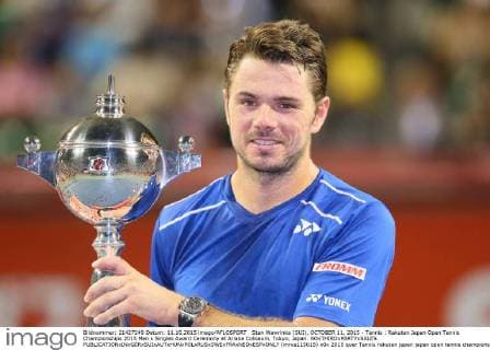 Stan Wawrinka (SUI), OCTOBER 11, 2015 - Tennis : Rakuten Japan Open Tennis Championships 2015 Men s Singles Award Ceremony at Ariake Coliseum, Tokyo, Japan. NOxTHIRDxPARTYxSALES.  (mrva115015)