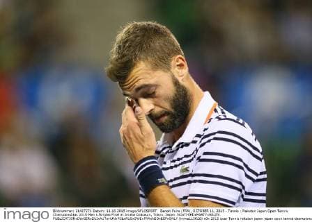 Benoit Paire (FRA), OCTOBER 11, 2015 - Tennis : Rakuten Japan Open Tennis Championships 2015 Men s Singles Final at Ariake Coliseum, Tokyo, Japan. NOxTHIRDxPARTYxSALES.  (mrva115026)