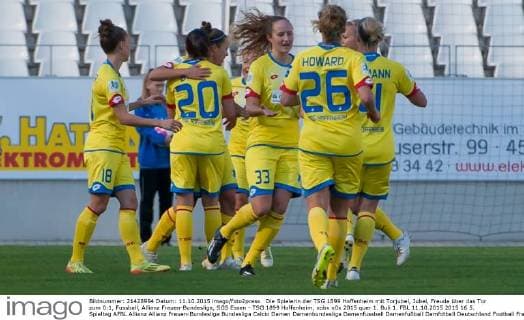 Die Spielerin der TSG 1899 Hoffenheim mit Torjubel, Jubel, Freude über das Tor zum 0:1, Fussball, Allianz Frauen-Bundesliga, SGS Essen - TSG 1899 Hoffenheim, xobx