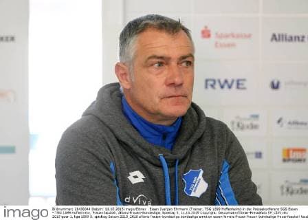 Essen Juergen Ehrmann (Trainer, TSG 1899 Hoffenheim) in der Pressekonferenz SGS Essen - TSG 1899 Hoffenheim, Frauenfussball, Allianz Frauen-Bundesliga, Spieltag 5, 11.10.2015 Copyright: Deutzmann Eibner-Pressefoto EP_CDN