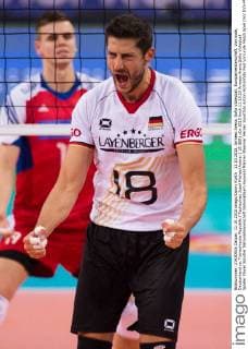 11.10.2015, Armeec Arena, Sofia Volleyball, Europameisterschaft, Vorrunde, Deutschland vs. Tschechische Republik Tschechien Jubel Michael Andrei ( 18 GER)