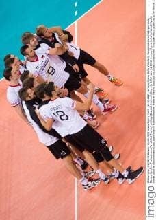 11.10.2015, Armeec Arena, Sofia Volleyball, Europameisterschaft, Vorrunde, Deutschland vs. Tschechische Republik Tschechien Jubel Deutschland nach Sieg