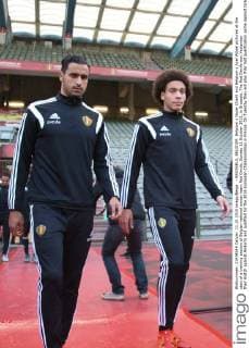 - BRUSSELS, BELGIUM: Belgium s Nacer Chadli and Belgium s Axel Witsel pictured at the start of a training session of Belgian national soccer team Red Devils, Sunday 11 October 2015, in Brussels. The Red Devils won Yesterday their match against Andorra and qualified for the 2016 European Championships in France. On Tuesday they will play their last qualification game against Israel. BRUNOxFAHY  x04718971x