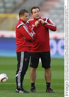 - BRUSSELS, BELGIUM: Belgium s assistant coach Vital Borkelmans and Belgium s head coach Marc Wilmots pictured during a training session of Belgian national soccer team Red Devils, Sunday 11 October 2015, in Brussels. The Red Devils won Yesterday their match against Andorra and qualified for the 2016 European Championships in France. On Tuesday they will play their last qualification game against Israel. BRUNOxFAHY  x04718964x