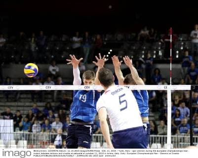 Oct. 11, 2015 - Turin, Italy - igor omrcen during the european championships man match between estonia and croatia at palavela on october 11, 2015 in torino, italy. Italy: European Championships Man - Estonia vs Croatia  - ZUMAn230