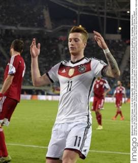 11.10.2015, Fussball Europameisterschafts-Qualifikation, 10.Spieltag, Deutschland - Georgien, in der Red Bull Arena Leipzig. Marco Reus (Deutschland) frustriert. 