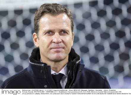 Oliver BIERHOFF, Manager, Halbfigur, Freisteller , Aktion, Einzelbild, Portrait, Porträt, DEUTSCHLAND - GEORGIEN (2 -1 ) Qualifikation Europameisterschaft, Euro 2016, Deutsche Fussball Nationalmannschaft, DFB am 11.10.2015 in Leipzig, Deutschland.