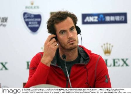 British tennis player Andy Murray attends a press conference PK Pressekonferenz for the 2015 Shanghai Rolex Masters tennis tournament in Shanghai, China, 11 October 2015. Andy Murray has arrived in the Far East feeling revitalised after an exhausting summer as he gets set to make his return to action at the Shanghai Masters this week. After helping Great Britain claim victory against Australia in the Davis Cup semi-finals last month, Murray took a break and opted to play just one tournament during the Asia swing this year, a contrast to the three he packed in last year as he chased a place at the ATP Tennis Herren World Tour Finals. This year, the British No.1 has already booked his place in next month s event at the O2 Arena and looks likely to play despite his initial concerns over the proximity of the Davis Cup final away on indoor clay against Belgium which follows a week later. Andy Murray back up to No.2 as he prepares for return in Shanghai  pbu343627_02