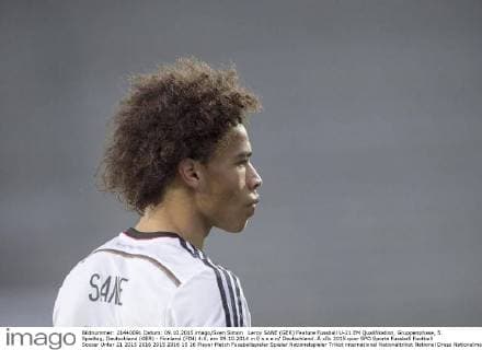 Leroy SANE (GER) Feature Fussball U-21 EM Qualifikation, Gruppenphase, 5. Spieltag, Deutschland (GER) - Finnland (FIN) 4:0, am 09.10.2014 in E s s e n Deutschland. Â
