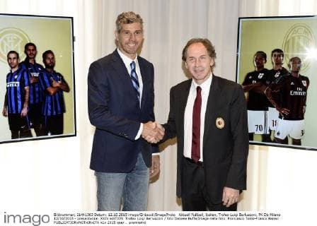 Aktuell Fußball, Italien, Trofeo Luigi Berlusconi, PK Db Milano 12 10 2015 - presentation XXIV ediTION Trofeo Luigi Berlusconi foto Daniele Buffa Image nella foto: Francesco Toldo-Franco Baresi 