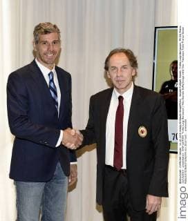 Aktuell Fußball, Italien, Trofeo Luigi Berlusconi, PK Db Milano 12 10 2015 - presentation XXIV ediTION Trofeo Luigi Berlusconi foto Daniele Buffa Image nella foto: Francesco Toldo-Franco Baresi 
