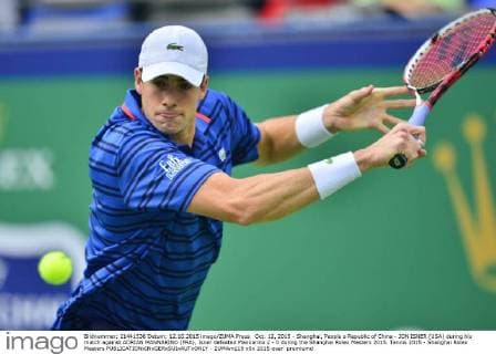 Oct. 12, 2015 - Shanghai, People s Republic of China - JON ISNER (USA) during his match against ADRIAN MANNARINO (FRA), Isner defeated Mannarino 2 - 0 during the Shanghai Rolex Masters 2015. Tennis 2015 - Shanghai Rolex Masters  - ZUMAm119