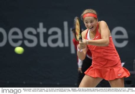 TENNIS - WTA Tennis Damen Generali Ladies 2015 LINZ,AUSTRIA,12.OCT.15 - TENNIS - WTA Tour, Generali Ladies. Image shows Jelena Ostapenko (LAT). GEPAxpictures xMathiasxMandl