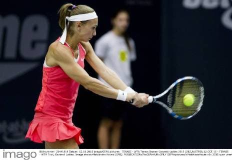 TENNIS - WTA Tennis Damen Generali Ladies 2015 LINZ,AUSTRIA,12.OCT.15 - TENNIS - WTA Tour, Generali Ladies. Image shows Aleksandra Krunic (SRB). GEPAxpictures xMatthiasxHauer