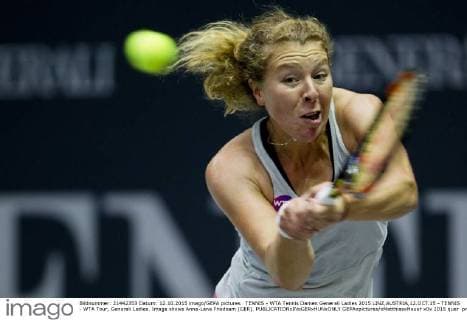 TENNIS - WTA Tennis Damen Generali Ladies 2015 LINZ,AUSTRIA,12.OCT.15 - TENNIS - WTA Tour, Generali Ladies. Image shows Anna-Lena Friedsam (GER). GEPAxpictures xMatthiasxHauer