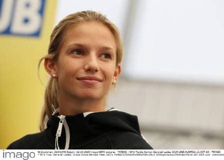 TENNIS - WTA Tennis Damen Generali Ladies 2015 LINZ,AUSTRIA,12.OCT.15 - TENNIS - WTA Tour, Generali Ladies. Image shows Barbara Haas (AUT). GEPAxpictures xMathiasxMandl