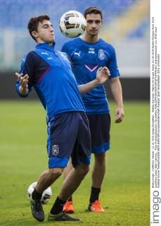 Matteo Darmian, Mattia De Sciglio Roma 12-10-2015 Stadio Olimpico Euro 2016 qualifiers Calcio Italy training . Foto AndreaxStaccioli Insidefoto andreaxstaccioli
