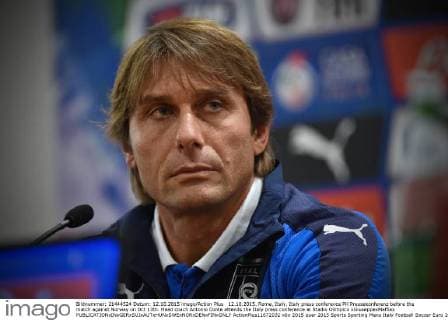 12.10.2015. Rome, Italy. Italy press conference PK Pressekonferenz before the match against Norway on Oct 13th. Head coach Antonio Conte attends the Italy press conference at Stadio Olimpico xGiuseppexMaffiax  ActionPlus11672032