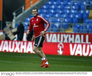 Entrenamiento de la selección de Gales. En la imagen, Gareth Bale. Welsh national team Nationalteam training session. In this picture, Gareth Bale. xFOTOxCHEMAxREYx 