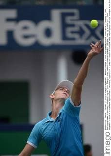 Kevin Anderson of South Africa serves against Tommy Haas of Germany in their first round match of the men s singles during the 2015 Shanghai Rolex Masters tennis tournament in Shanghai, China, 13 October 2015. Kevin Anderson of South Africa defeated Tommy Haas of Germany 2-0 (6-3 7-5) in their first round match of the men s singles during the 2015 Shanghai Rolex Masters tennis tournament in Shanghai, China, 13 October 2015. Kevin Anderson defeats Tommy Haas at Shanghai Rolex Masters  20151013_49954