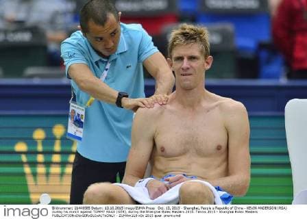 Oct. 13, 2015 - Shanghai, People s Republic of China - KEVIN ANDERSON (RSA) during his match against TOMMY HAAS (GER), during the Shanghai Rolex Masters 2015. Tennis 2015 - Shanghai Rolex Masters  - ZUMAm119