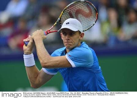 Oct. 13, 2015 - Shanghai, People s Republic of China - KEVIN ANDERSON (RSA) during his match against TOMMY HAAS (GER), during the Shanghai Rolex Masters 2015. Tennis 2015 - Shanghai Rolex Masters  - ZUMAm119