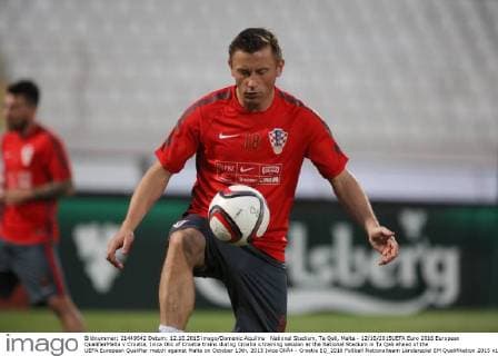 National Stadium, Ta Qali, Malta - 12 10 2015UEFA Euro 2016 European QualifierMalta v Croatia, Ivica Olic of Croatia trains during Croatia s training session at the National Stadium in Ta Qali ahead of the UEFA European Qualifier match against Malta on October 13th, 2015 Ivica OliÄ‡ - Croatia EQ_2016