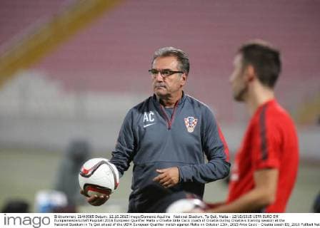 National Stadium, Ta Qali, Malta - 12 10 2015 UEFA EURO EM Europameisterschaft Fussball 2016 European Qualifier Malta v Croatia Ante Cacic coach of Croatia during Croatia s training session at the National Stadium in Ta Qali ahead of the UEFA European Qualifier match against Malta on October 13th, 2015 Ante Cacic - Croatia coach EQ_2016