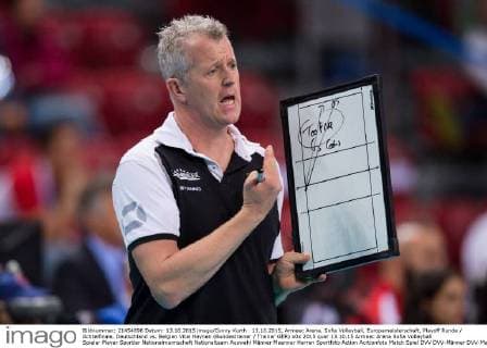 13.10.2015, Armeec Arena, Sofia Volleyball, Europameisterschaft, Playoff Runde Achtelfinale, Deutschland vs. Belgien Vital Heynen (Bundestrainer Trainer GER)