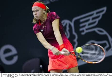 TENNIS - WTA Tennis Damen Generali Ladies 2015 LINZ,AUSTRIA,13.OCT.15 - TENNIS - WTA Tour, Generali Ladies. Image shows Johanna Larsson (SWE). GEPAxpictures xMatthiasxHauer