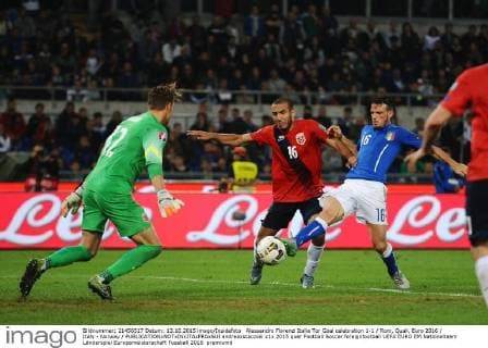 Alessandro Florenzi Italia Tor Goal celebration 1-1 Rom, Quali, Euro 2016 Italy - Norway andreaxstaccioli