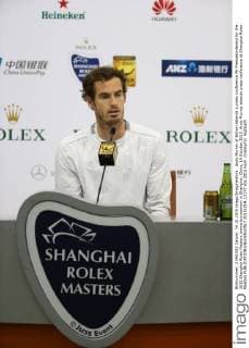 Andy Murray of Britain attends a press conference PK Pressekonferenz for the 2015 Shanghai Rolex Masters tennis tournament in Shanghai, China, 14 October 2015. Andy Murray attends press conference at Shanghai Rolex Masters  20151014_12177