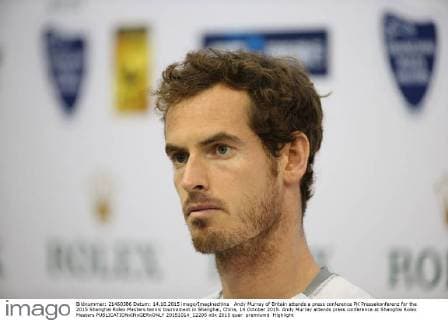 Andy Murray of Britain attends a press conference PK Pressekonferenz for the 2015 Shanghai Rolex Masters tennis tournament in Shanghai, China, 14 October 2015. Andy Murray attends press conference at Shanghai Rolex Masters  20151014_12205
