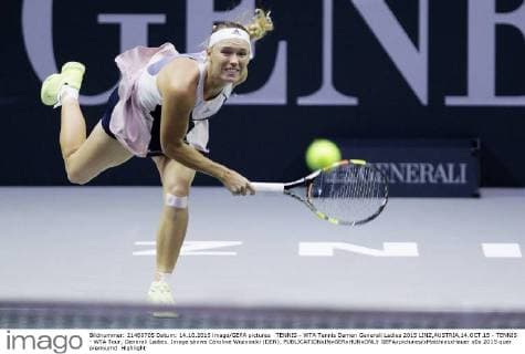 TENNIS - WTA Tennis Damen Generali Ladies 2015 LINZ,AUSTRIA,14.OCT.15 - TENNIS - WTA Tour, Generali Ladies. Image shows Caroline Wozniacki (DEN). GEPAxpictures xMatthiasxHauer