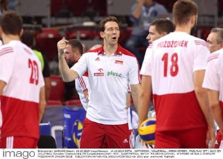 14.10.2015 SOFIA , SIATKOWKA , VOLLEYBALL , ARENA ARMEEC , FAZA PLAY OFF ( 2015 CEV VOLLEYBALL European Championship EM Europameisterschaft - MEN , QUARTERFINAL, MATCH POLAND-SLOVENIA), STEPHANE ANTIGA Z ZESPOLEM PRZEGRANYM DRUGIM SECIE  20151014CSJP3013